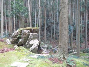 苔筵の庭の岩