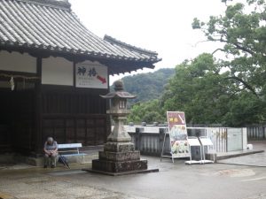 香川の参道の５００段目の神椿