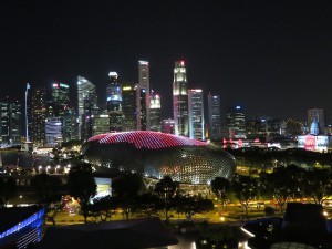 シンガポールのホテルからの夜景
