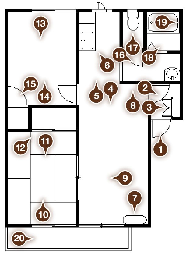 説明画像：コスモクリアD101（2LDK）