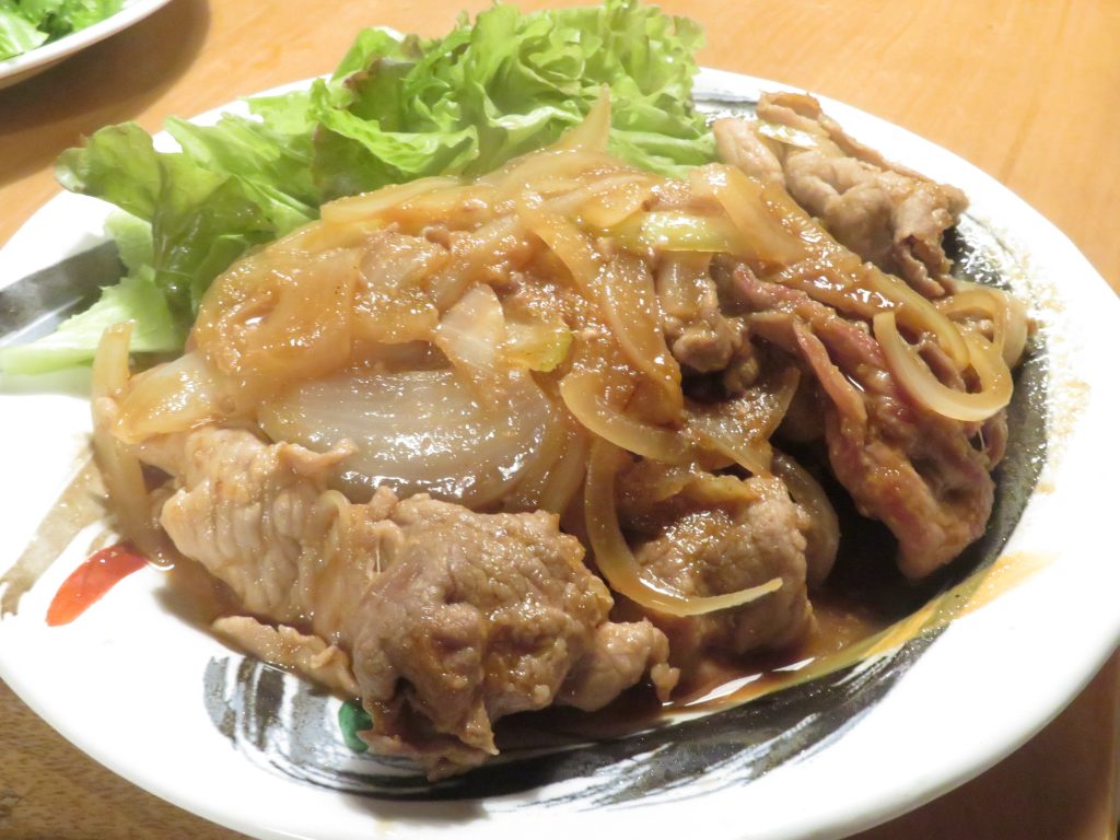 あすさぽの豚の生姜焼き