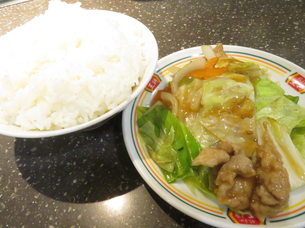 餃子の王将の野菜炒め