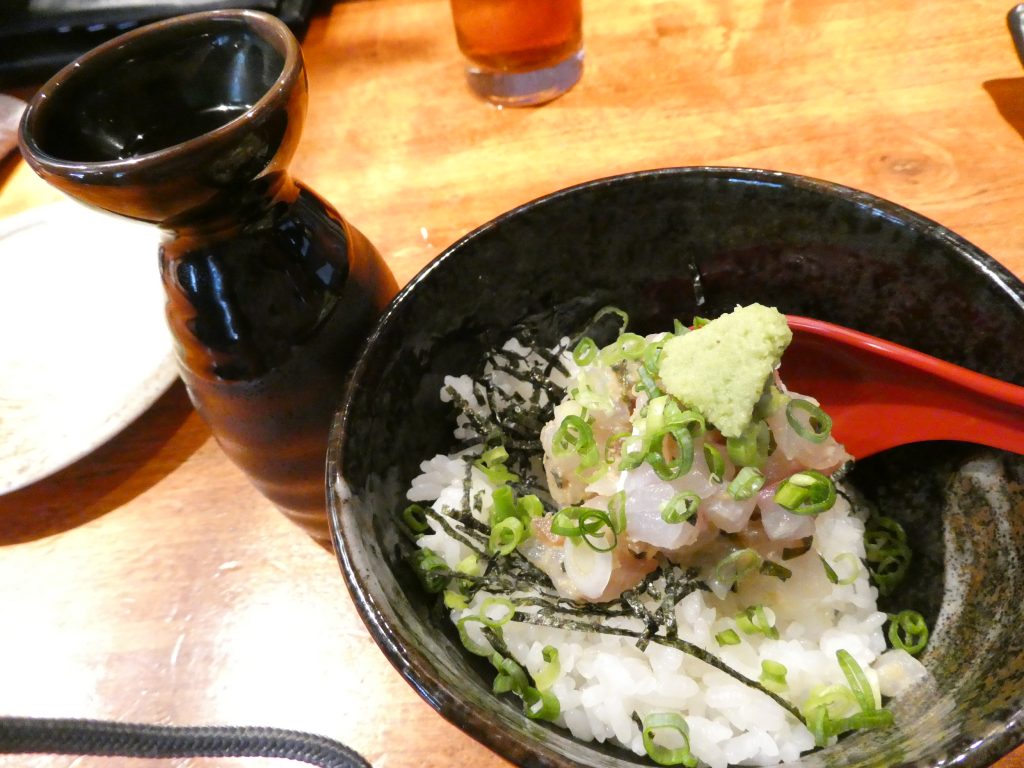 もつ串つばきのなめろう茶漬け