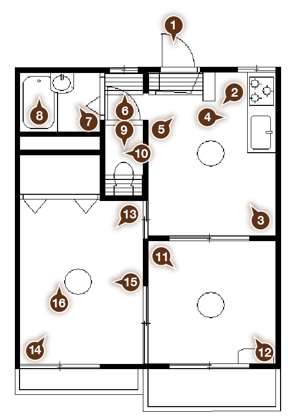 説明画像：コスモクリアC203（2DK）